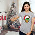 Funny Giraffe Wearing Sunglasses Christmas Crewneck T-Shirt-Unisex